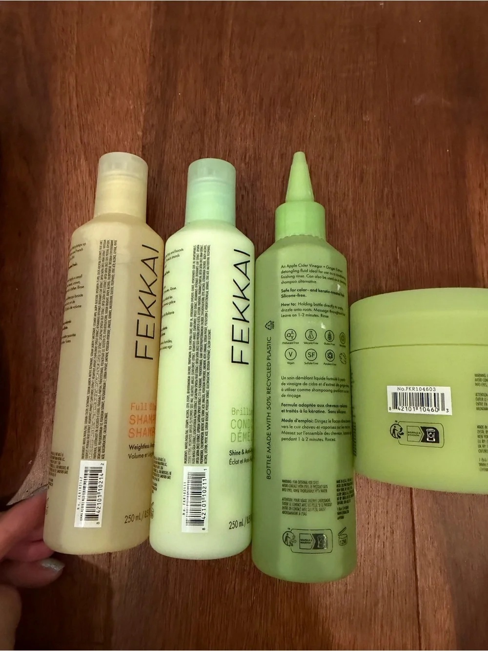 Fekkai shampoo/conditioner/ scalp rinse/ scalp mask.